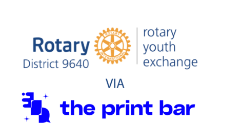 Rotary Youth Exchange D9640 Merchandise VIA The Print Bar