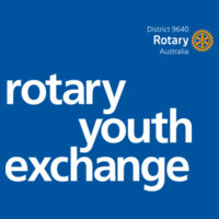 Men's Supply Hoodie with white Rotary Youth Exchange logo and D9640 logo Design