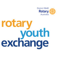 Women's Basic Tee with Rotary Youth Exchange logo on front and D9640 icon on back. Design