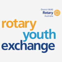 Men's Supply Hoodie with colour  Rotary Youth exchange logo on front and D9640 icon on back Design