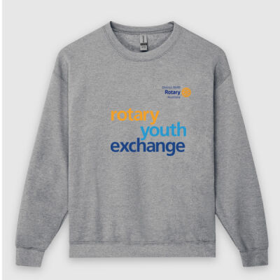 Men's Crew Neck Sweatshirt with colour Rotary Youth Exchange logo Thumbnail