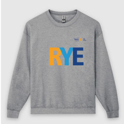 Men's Crew Neck Sweatshirt with colour RYE logo on front and D9640 icon on back Thumbnail