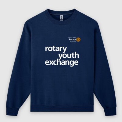 Men's Crew Neck Sweatshirt with Rotary Youth Exchange logo on front and D9640 icon on back Thumbnail