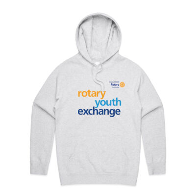 Men's Supply Hoodie with colour  Rotary Youth exchange logo on front and D9640 icon on back Thumbnail
