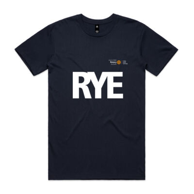 Men's AS COLOUR Staple Tee with RYE logo on front and D9640 icon on back Thumbnail