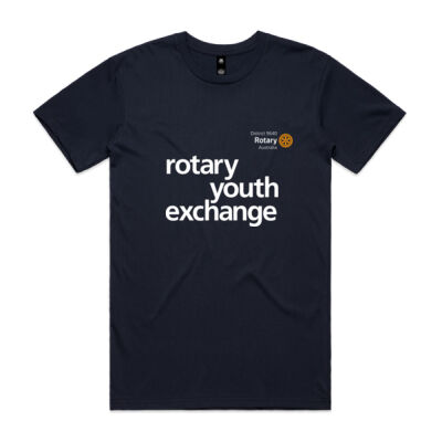 Men's AS COLOUR Staple Tee with Rotary Youth Exchange logo on front and D9640 RYEP icon on back Thumbnail
