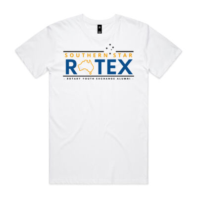Men's Southern Star ROTEX staple tee - white with full colour logo Thumbnail
