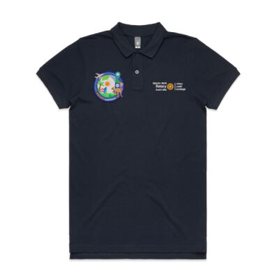 Men's Pique Cotton Polo with embroidered D9640 logo 2 Thumbnail