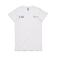 Women's Maple Tee with D9640 + ROTEX Logo on front and Rotary Youth Exchange logo on back Thumbnail
